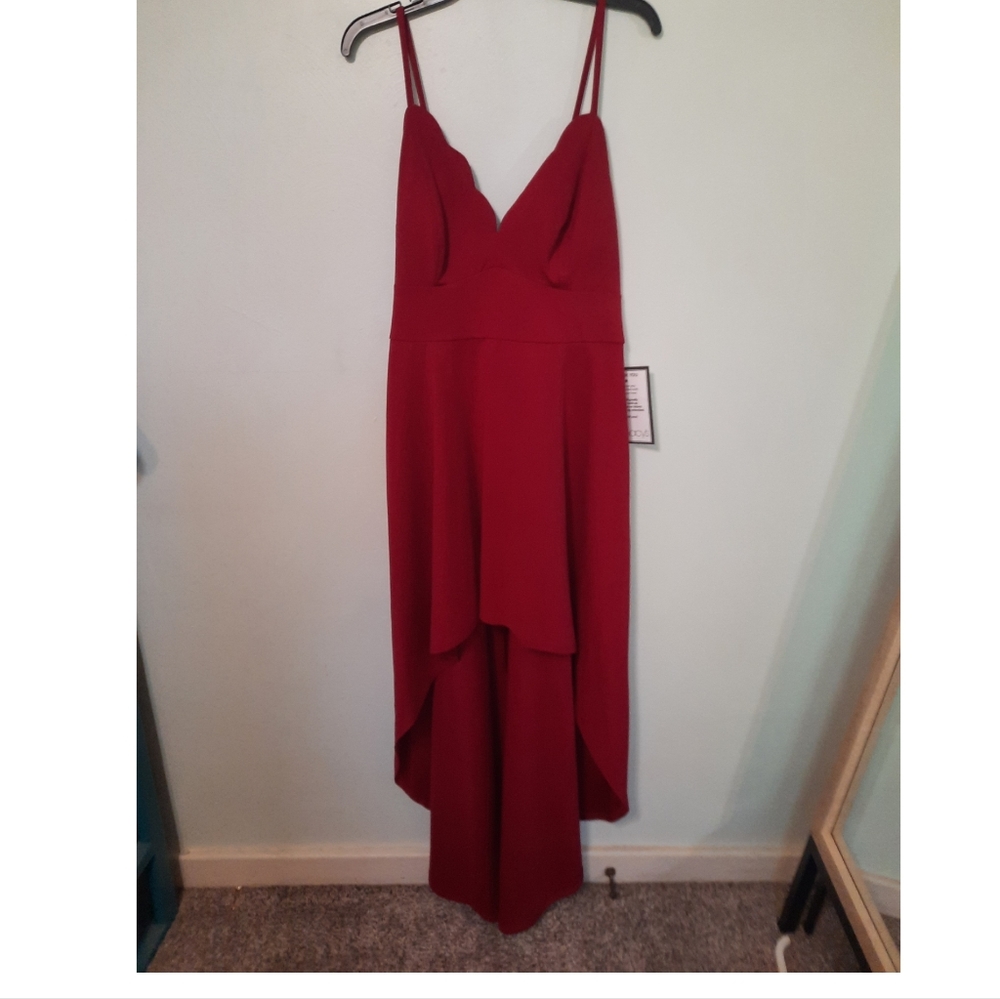 NWT red high low dress
